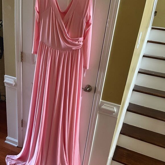 Pink Barbie Elegant Maternity/plus SZ light weight low stretch Size 2XL - Picture 8 of 16